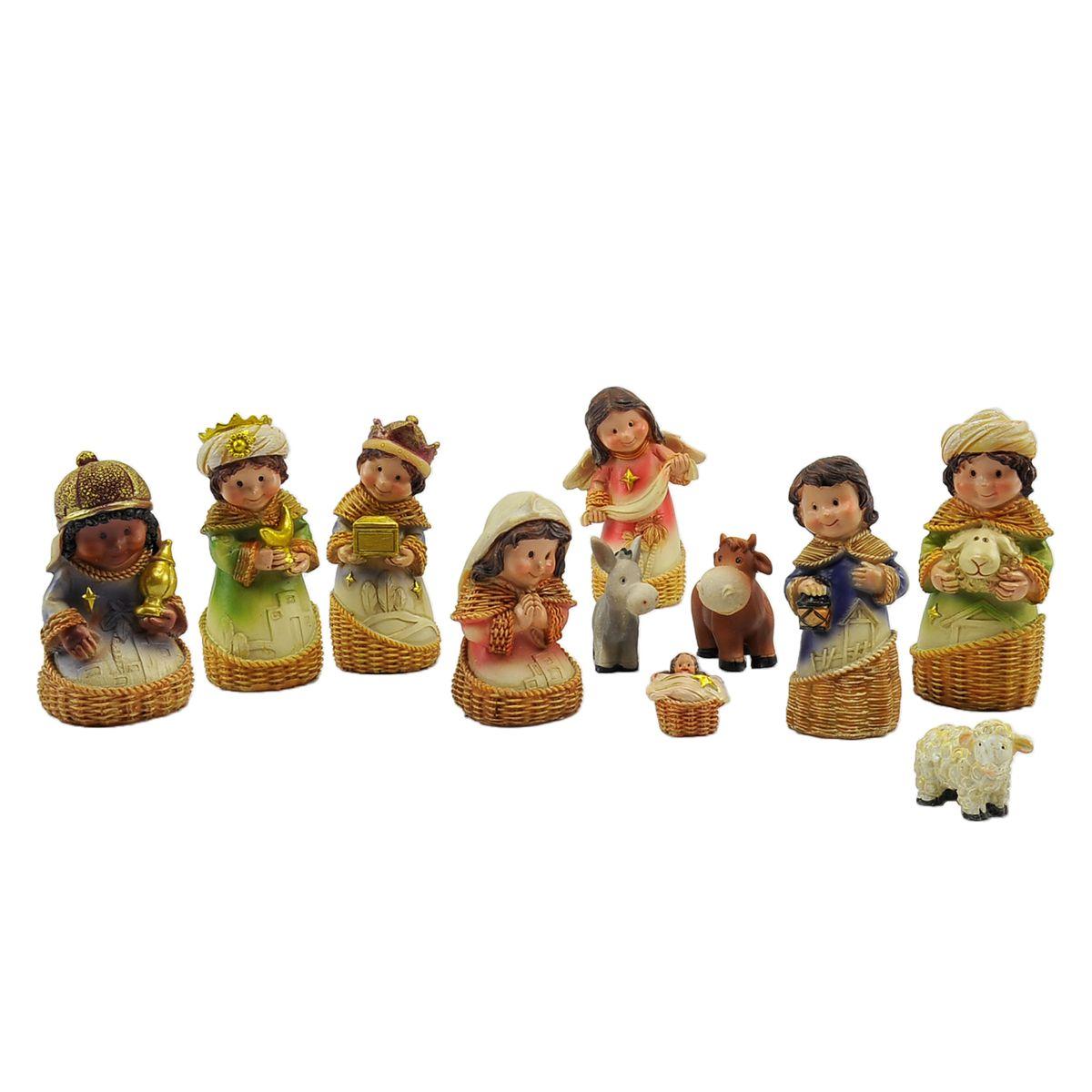 Natività Mini cm.11 Set da 11 PZ. | Rossi Rosa