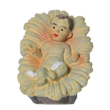 Statua Gesù Bambino cm.10 con Culla cm.4 | Rossi Rosa