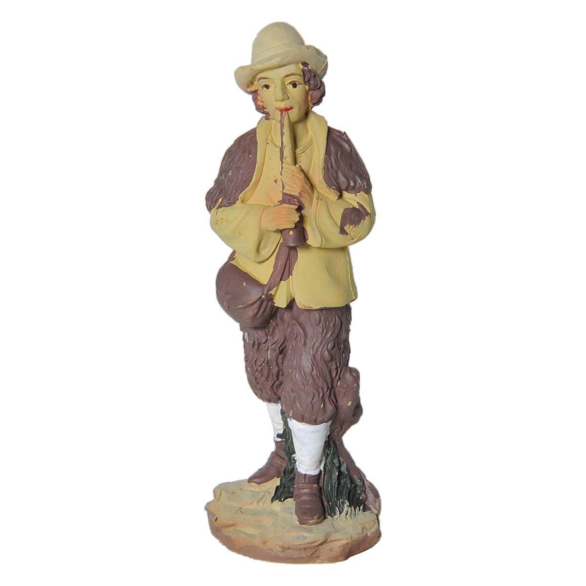 Statua cm.10 Pastore Pifferaio | Rossi Rosa