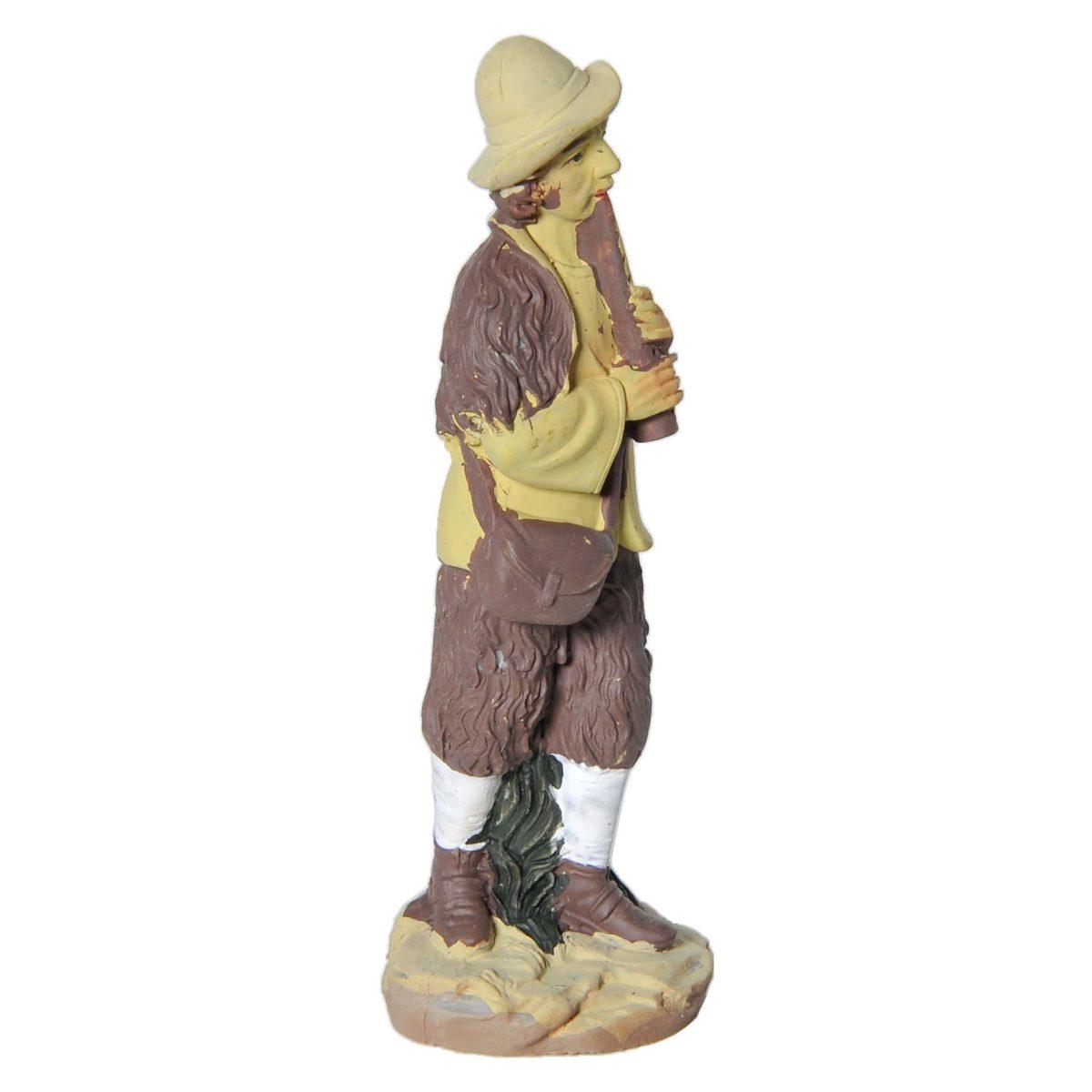 Statua cm.10 Pastore Pifferaio | Rossi Rosa