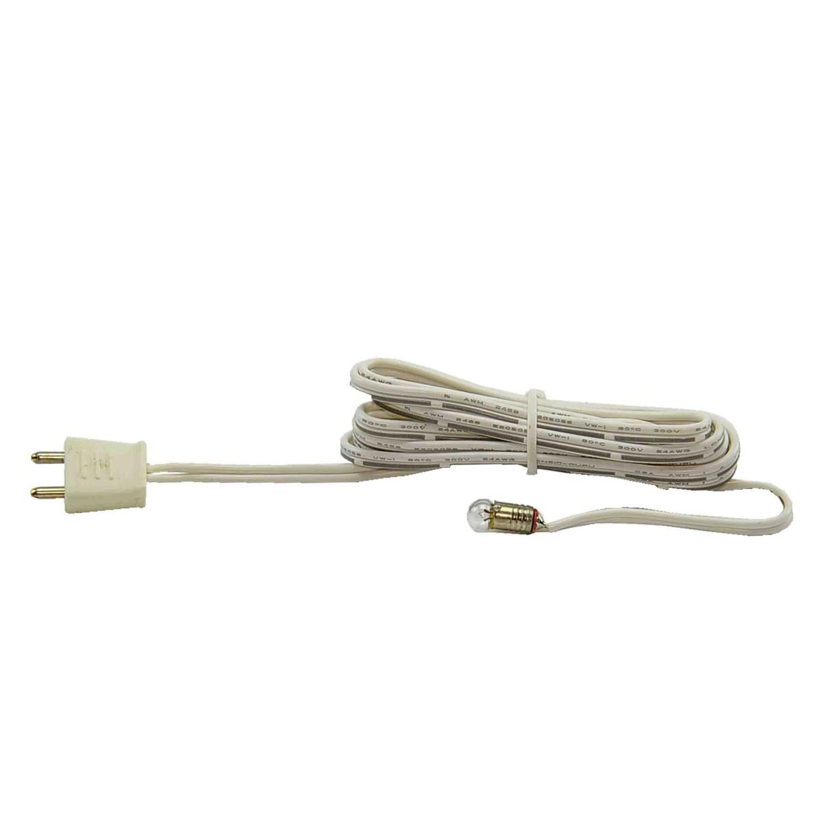 Cablaggio E10 con Lampadina Trasparente Filo Bianco 3.5V | Rossi Rosa