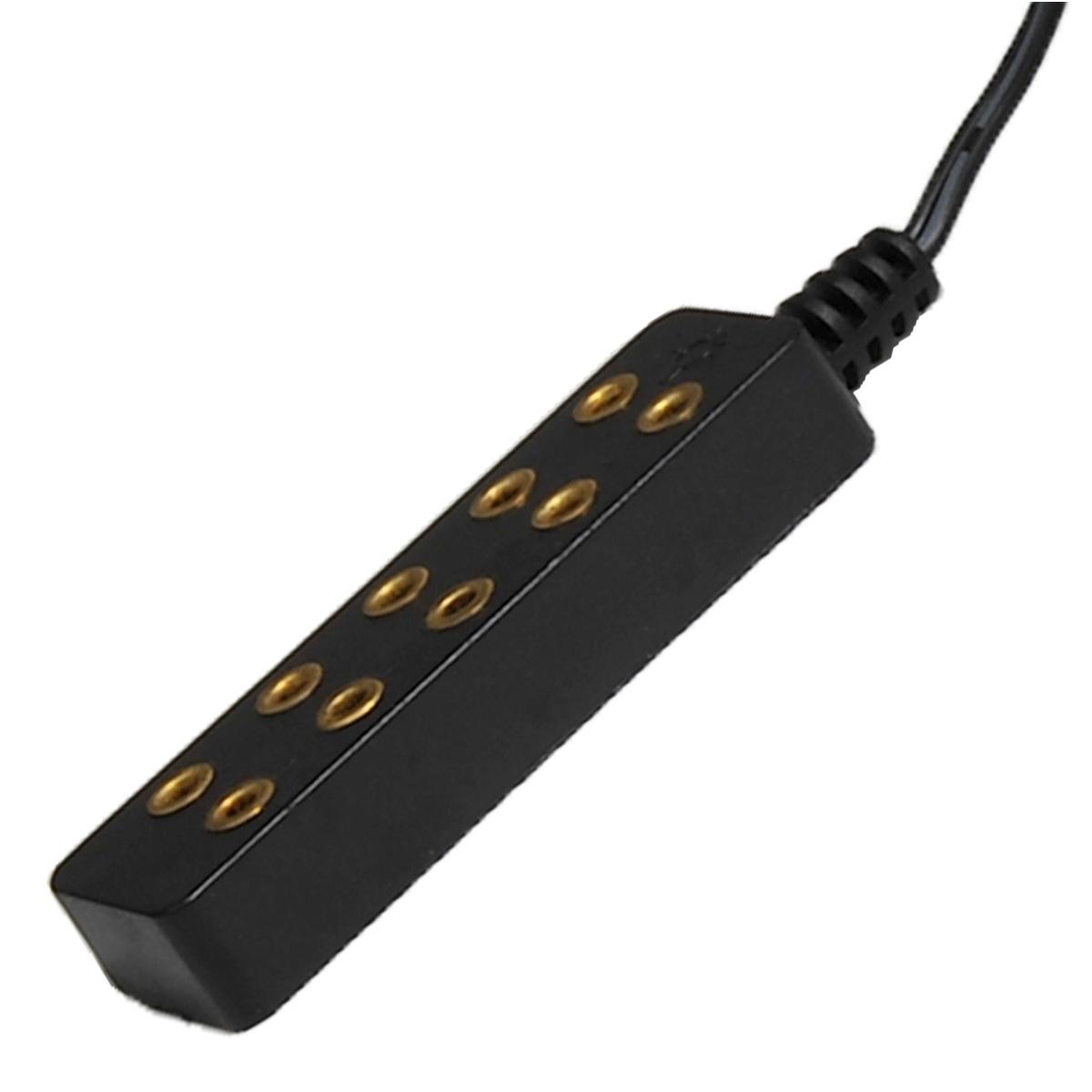 Multipresa Nera 5 Prese 3,5V mm.60x17x10 | Rossi Rosa