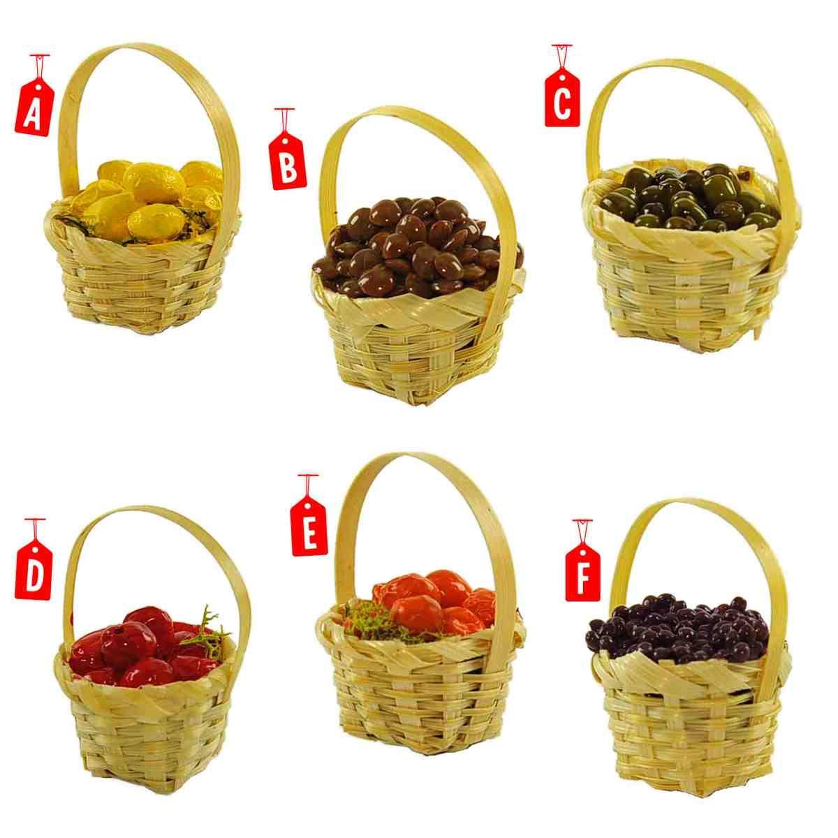 Cesta Alimenti Frutta cm.Ø3xH3.5 6 Modelli | Rossi Rosa