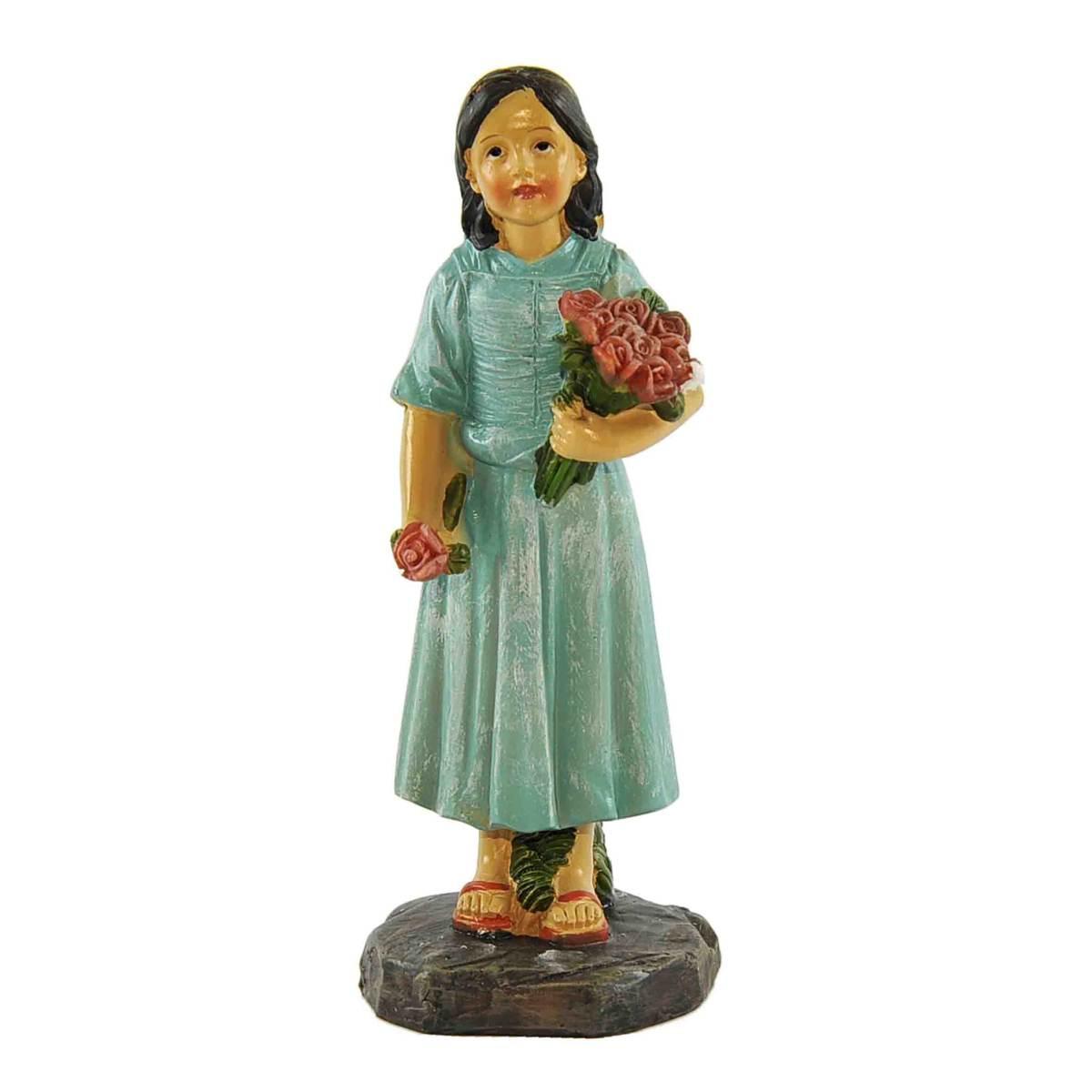 Statua cm.20 Fiorai con Carretto Set pz.3 | Rossi Rosa