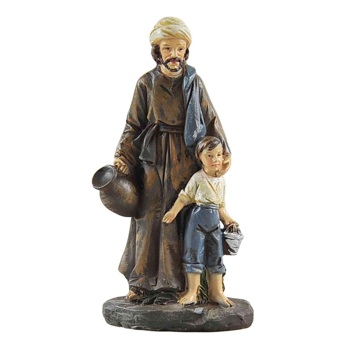 Statua cm.13 Pastori al Pozzo Set pz.4 | Rossi Rosa