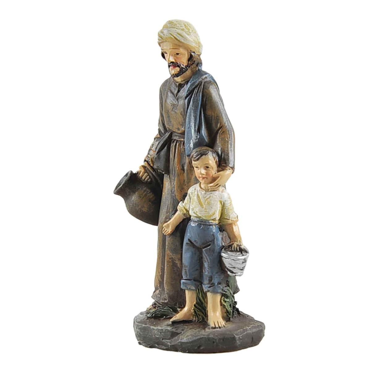 Statua cm.13 Pastori al Pozzo Set pz.4 | Rossi Rosa
