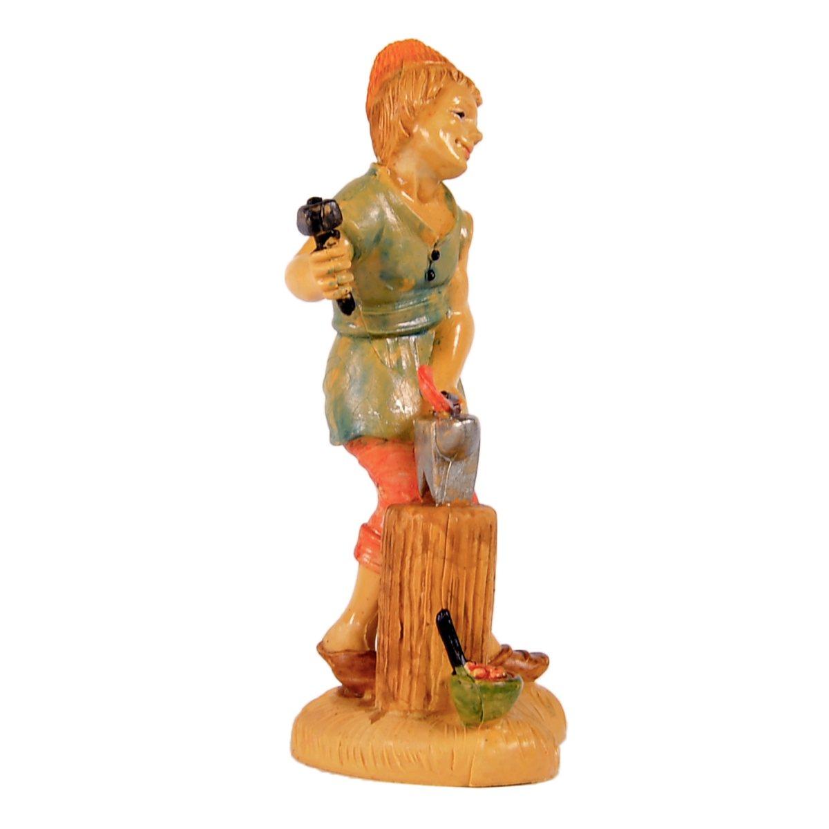 Statua cm.10 Maniscalco con Incudine | Rossi Rosa