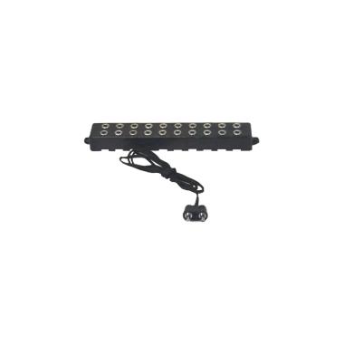 Multipresa Nera 10 Prese con Spina 3,5V mm.100x17x10 | Rossi Rosa