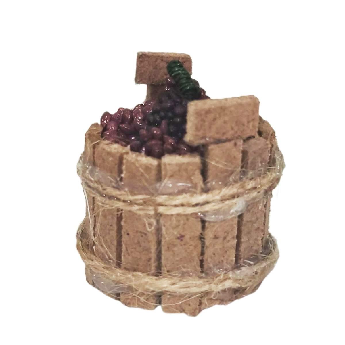 Cesta Alimenti Uva Nera cm.Ø3x3,5 | Rossi Rosa