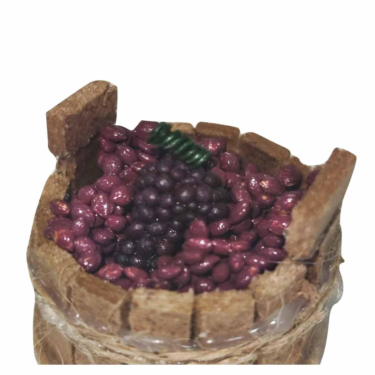 Cesta Alimenti Uva Nera cm.Ø3x3,5 | Rossi Rosa