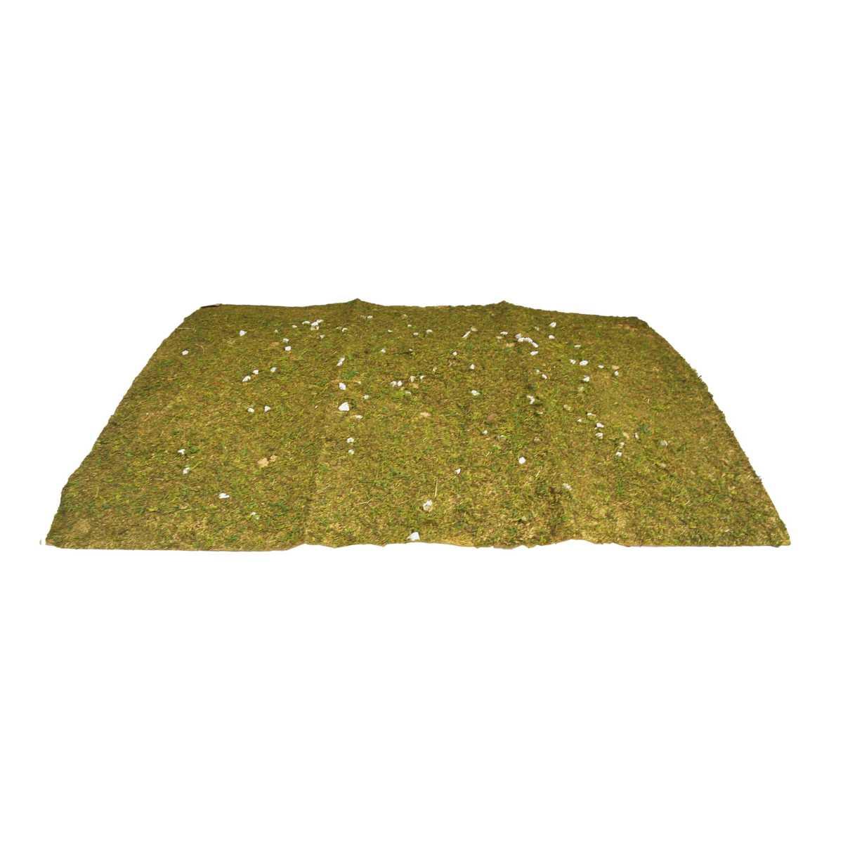 Muschio Naturale Verde Tappeto con Pietre cm.70x50 | Rossi Rosa