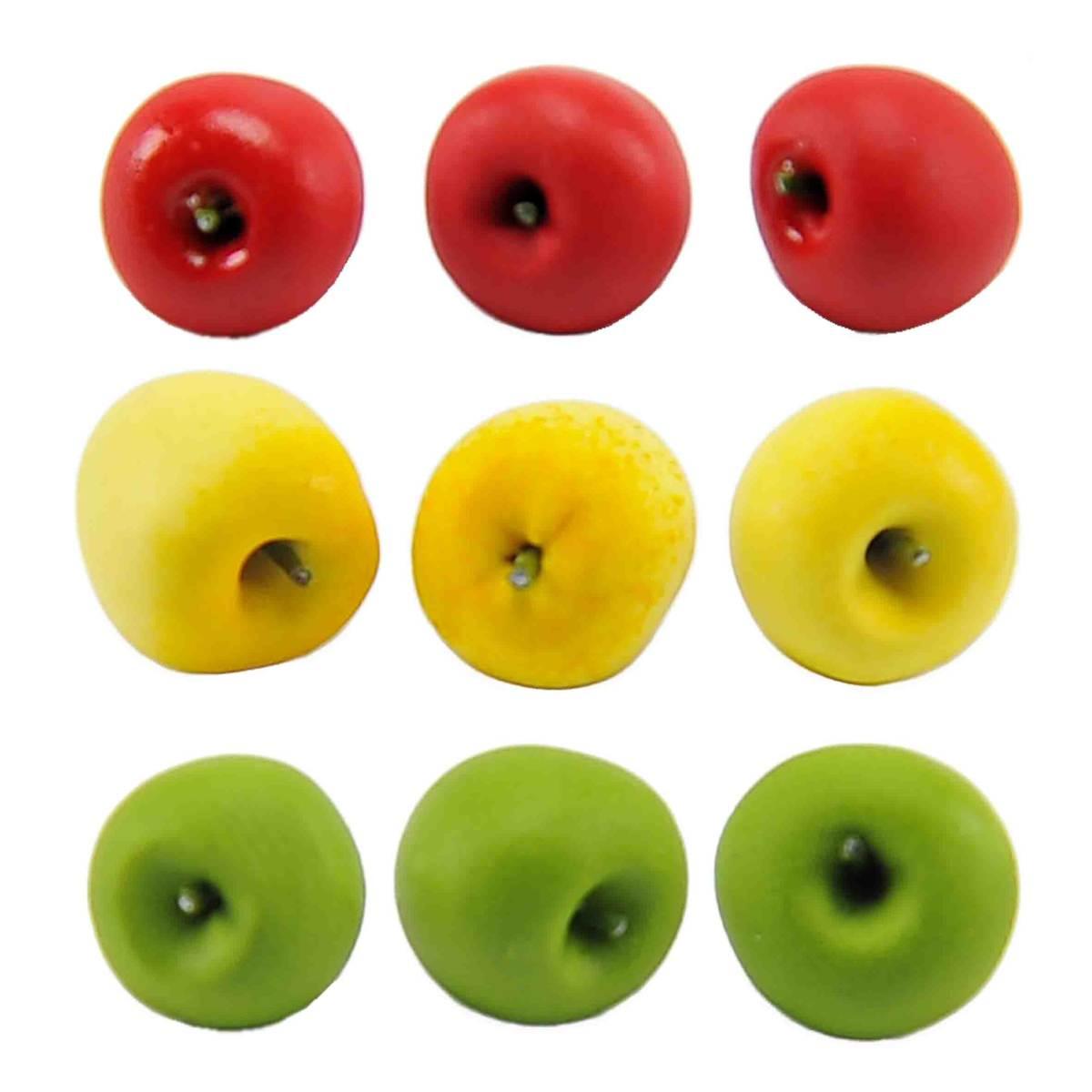 Alimenti Mele mm.Ø5 Set 3 pezzi 3 Colori | Rossi Rosa