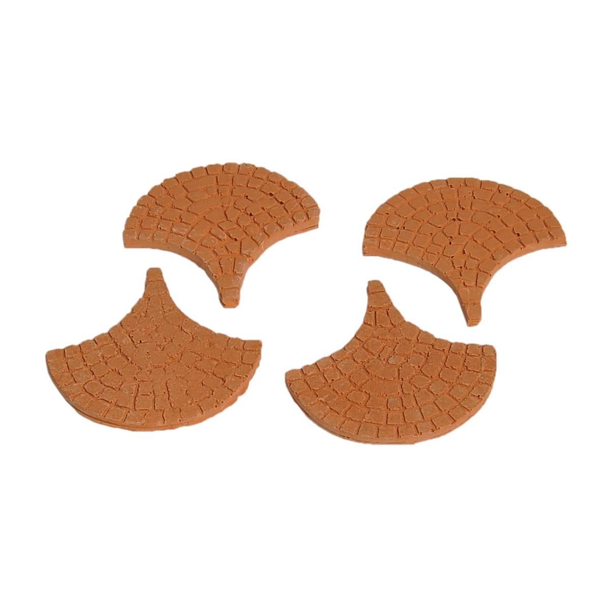 Piastrella Pavè Terracotta mm.50 Set pz.4 | Rossi Rosa