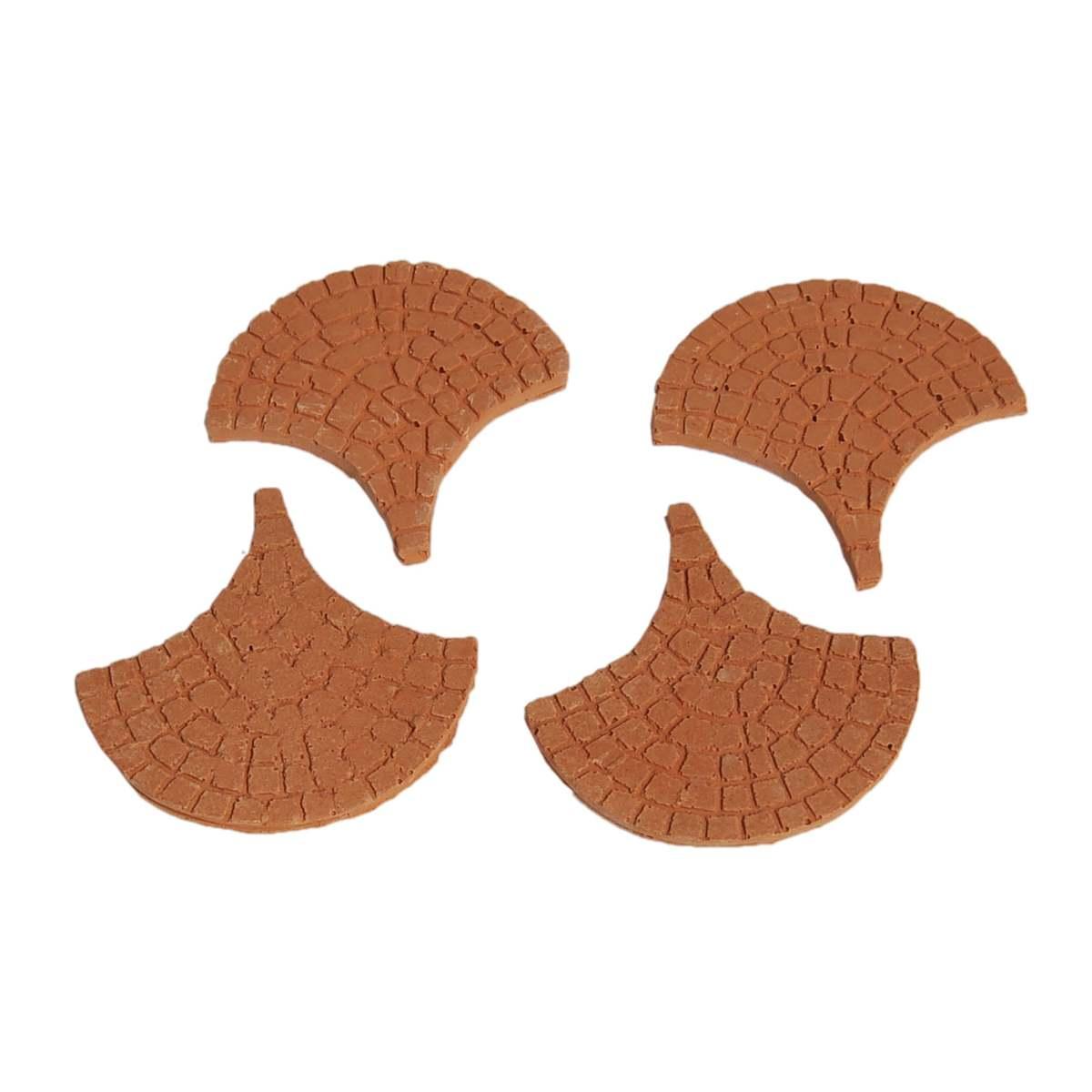 Piastrella Pavè Terracotta mm.50 Set pz.4 | Rossi Rosa