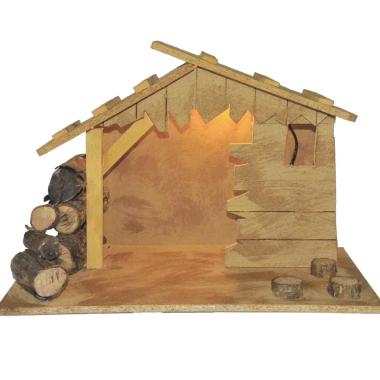 Capanna Legno con Luci cm.50x26xH35 | Rossi Rosa