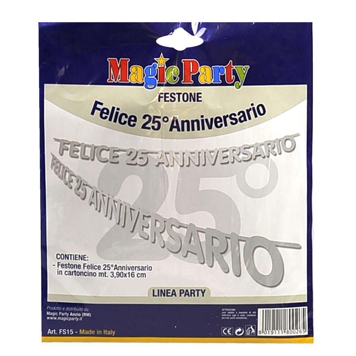 Festone Party '25 Anniviverasrio Mt.3,90 |M2 Store