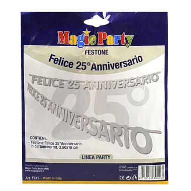 Festone Party '25 Anniviverasrio Mt.3,90 |M2 Store
