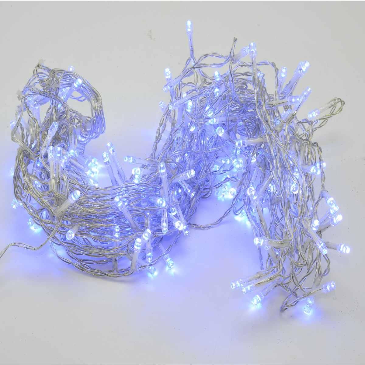 Luci Natale Tenda Esterno LED 200 Bianco/Blu cm.100xh200 |Moranduzzo