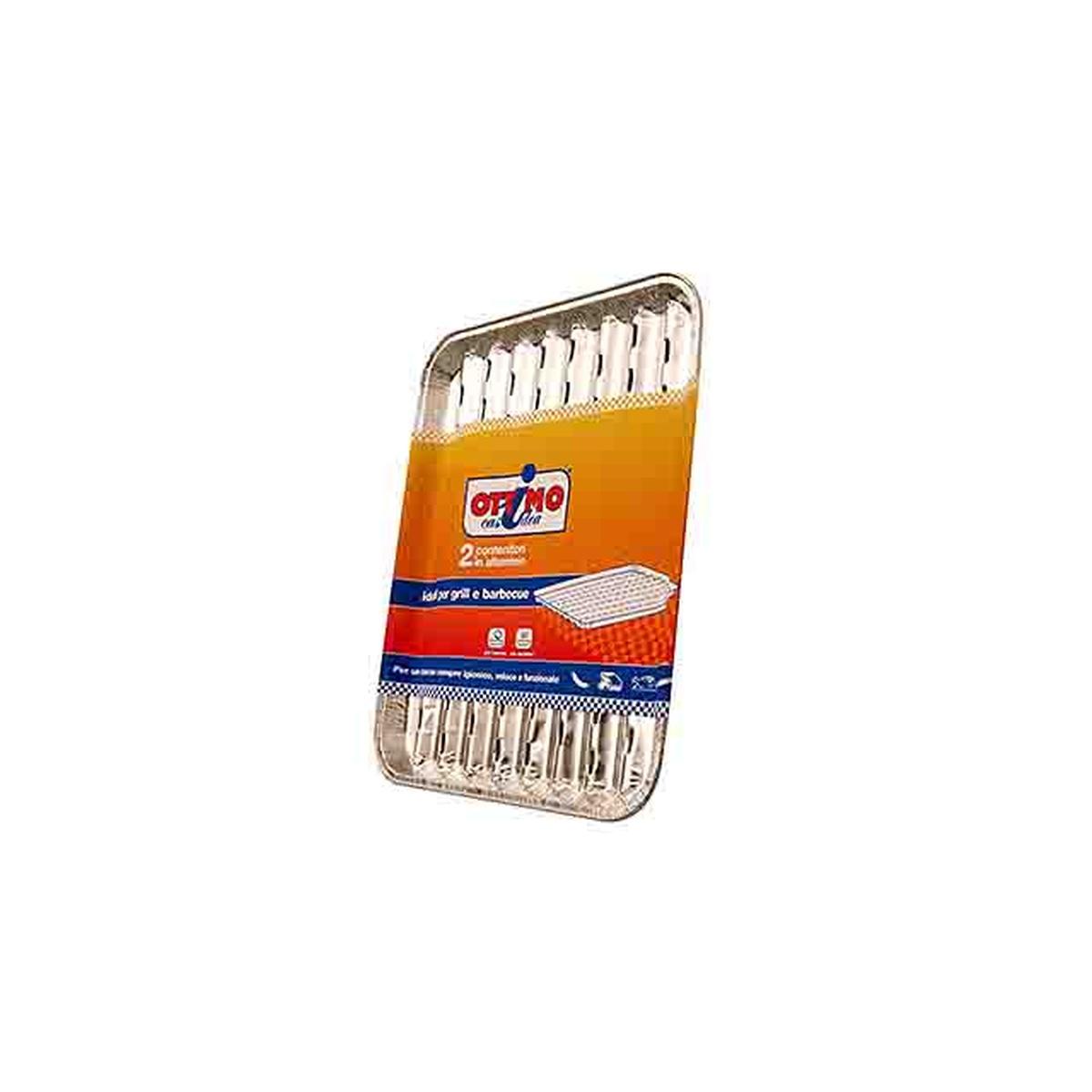 Contenitori Set pz.2 Alluminio Ottimo Grill 156 | M2 Store