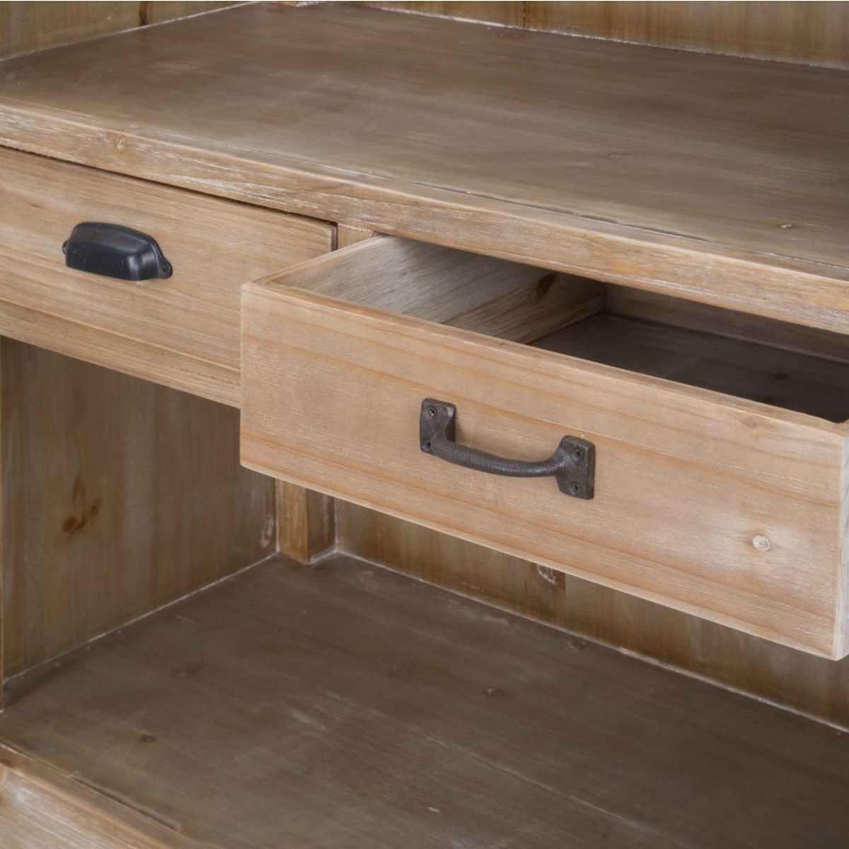 Libreria Legno 3 Piani E Cassetti cm.144