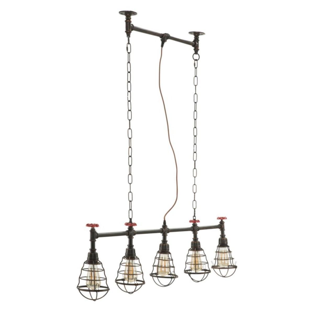 Lampadario Metallo Industry 5 Luci cm.114