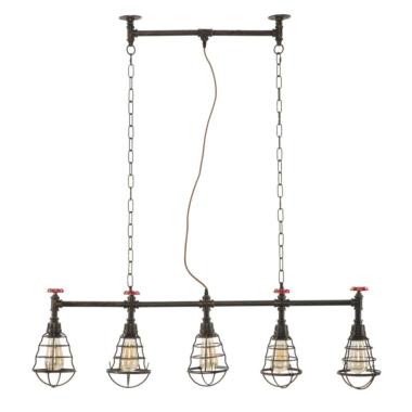 Lampadario Metallo Industry 5 Luci cm.114