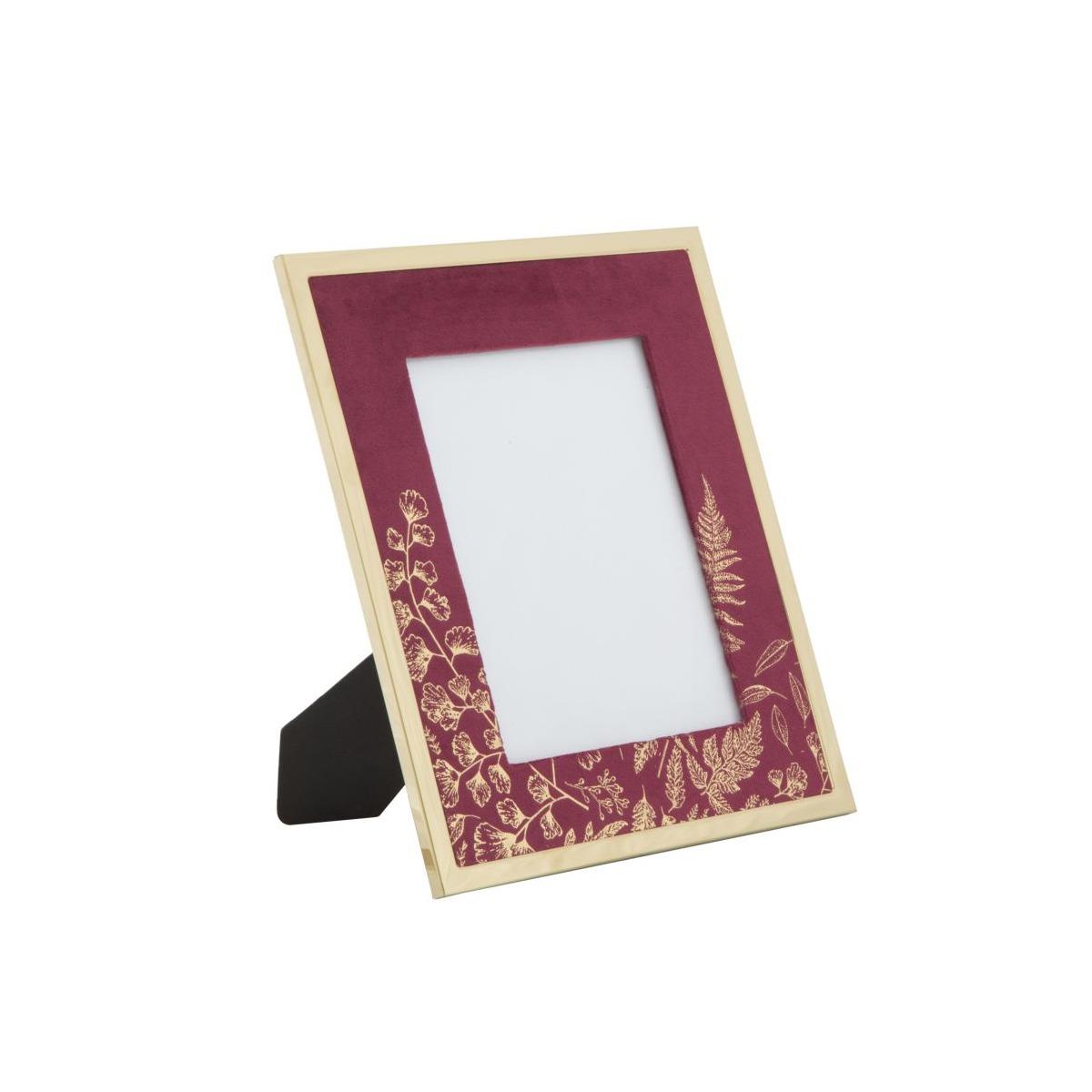 Cornice Metallo cm.15x20 Velluto Bordeaux Glam