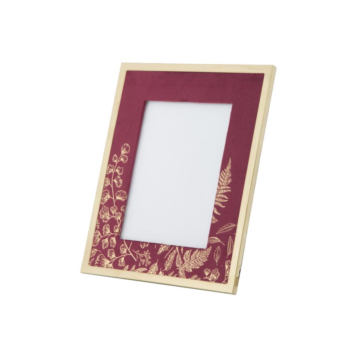 Cornice Metallo cm.15x20 Velluto Bordeaux Glam