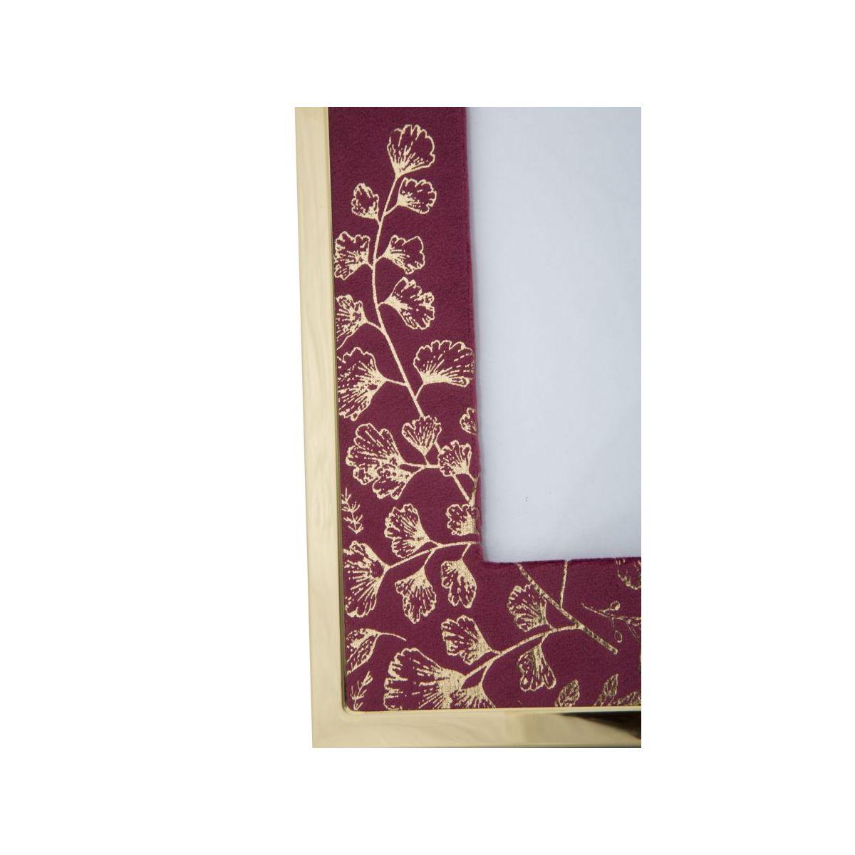 Cornice Metallo cm.15x20 Velluto Bordeaux Glam