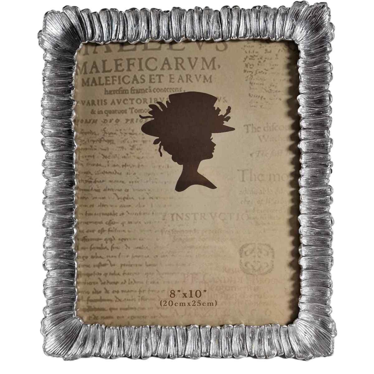 Cornice cm.20x25 Resina Argento Petal
