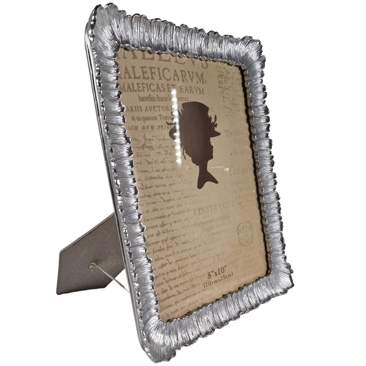 Cornice cm.20x25 Resina Argento Petal