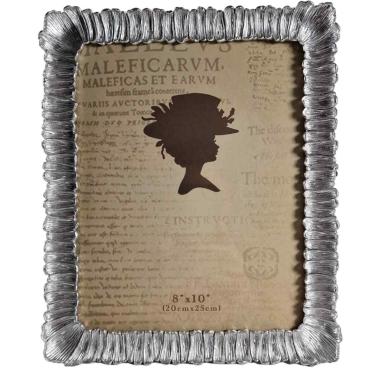 Cornice cm.20x25 Resina Argento Petal