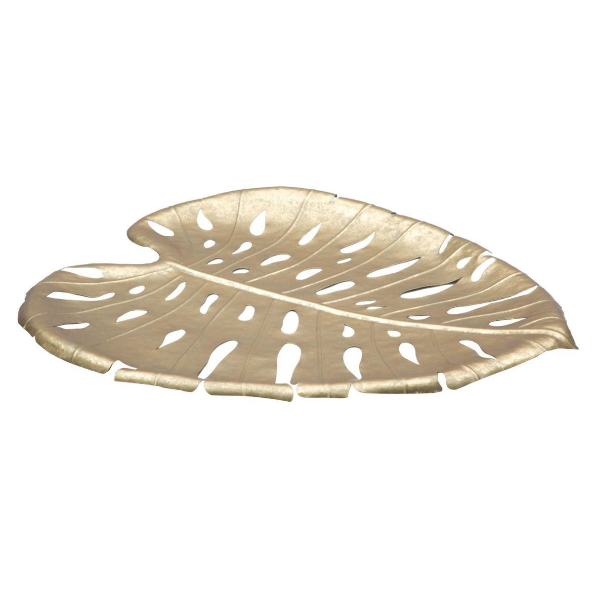 Centrotavola Metallo Foglia Oro cm.42,5x3x47
