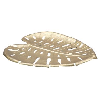 Centrotavola Metallo Foglia Oro cm.42,5x3x47