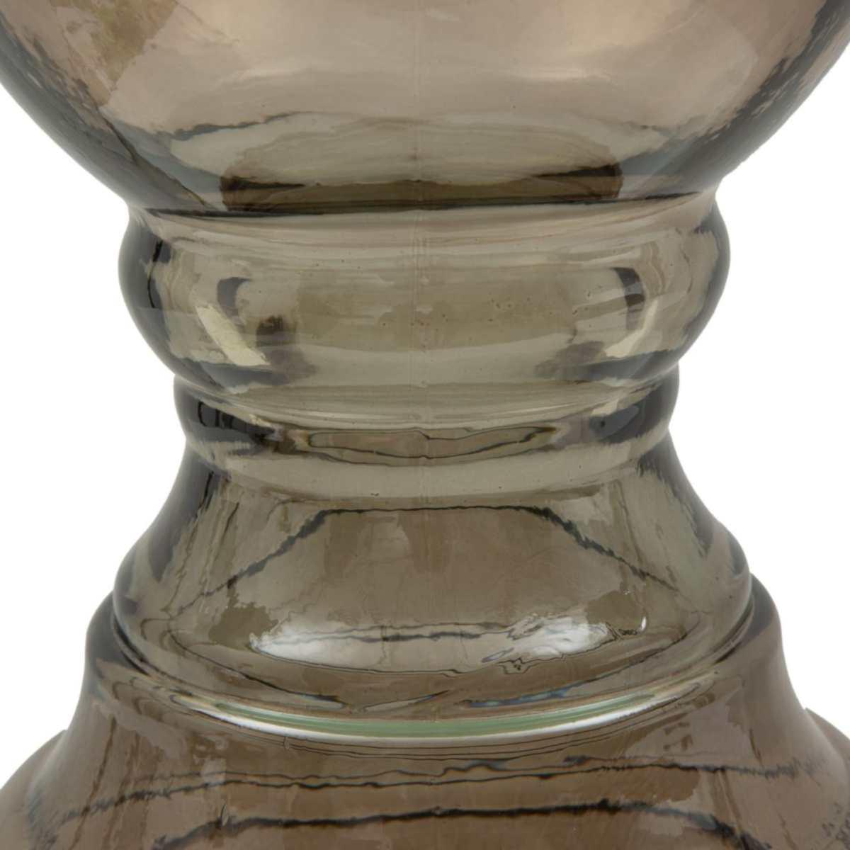 Portacandela Vetro Riciclato Brown cm.Ø22x75 Made In Spain