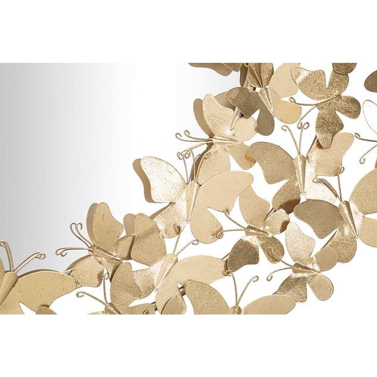Specchio Glam Butterfly Wind cm.Ø81,5x3,5 Misura Specchio cm.Ø55