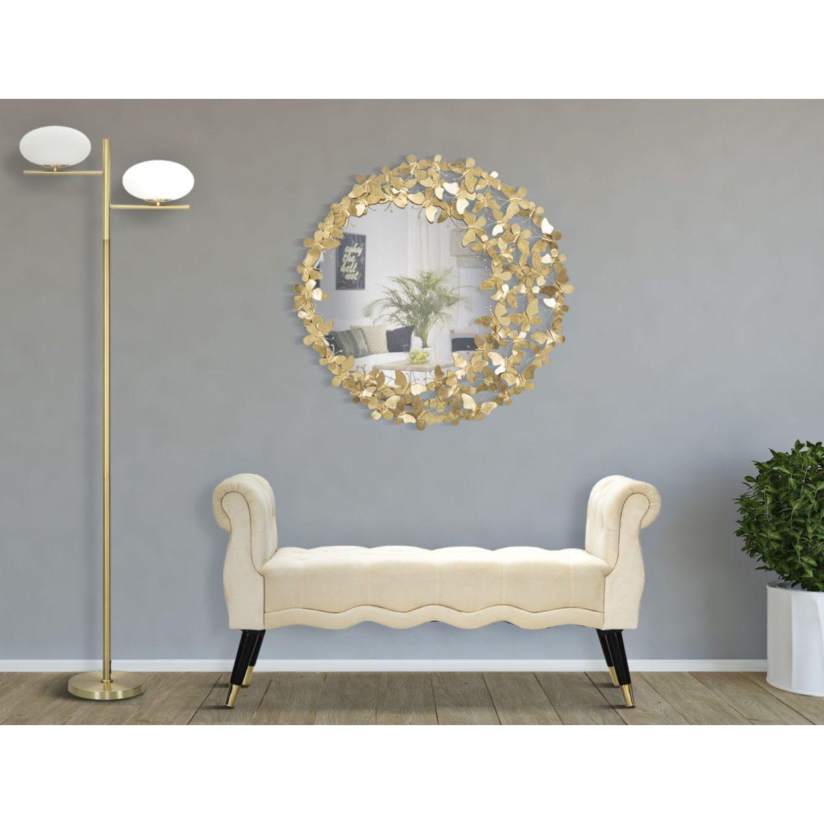 Specchio Glam Butterfly Wind cm.Ø81,5x3,5 Misura Specchio cm.Ø55