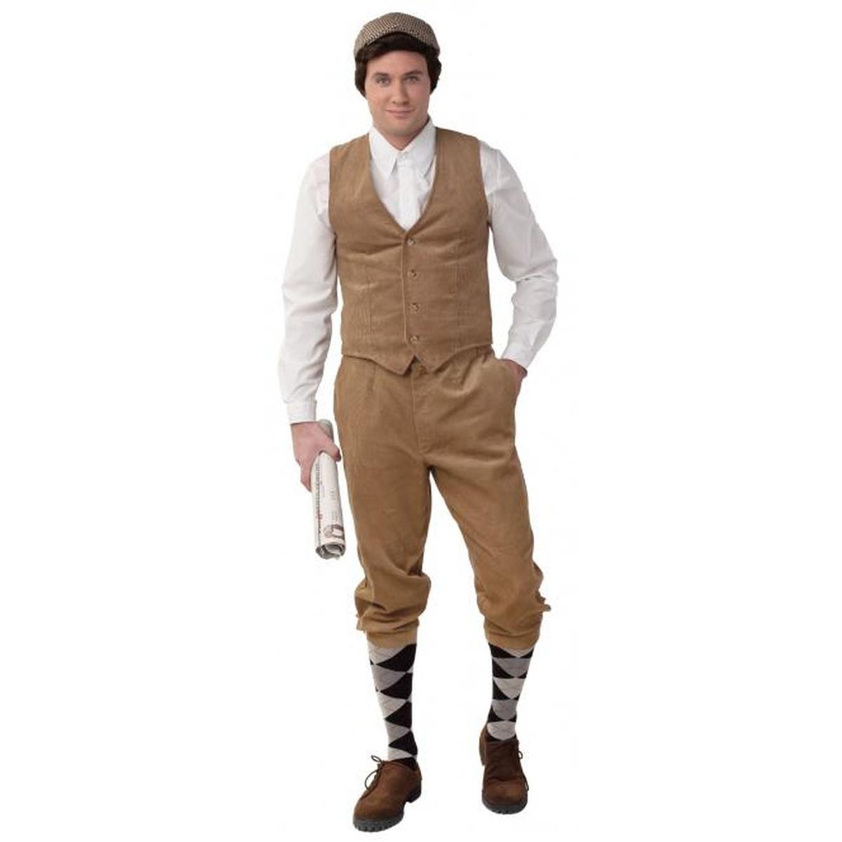 Costume Gilet Velluto a Coste Beige |Orlob