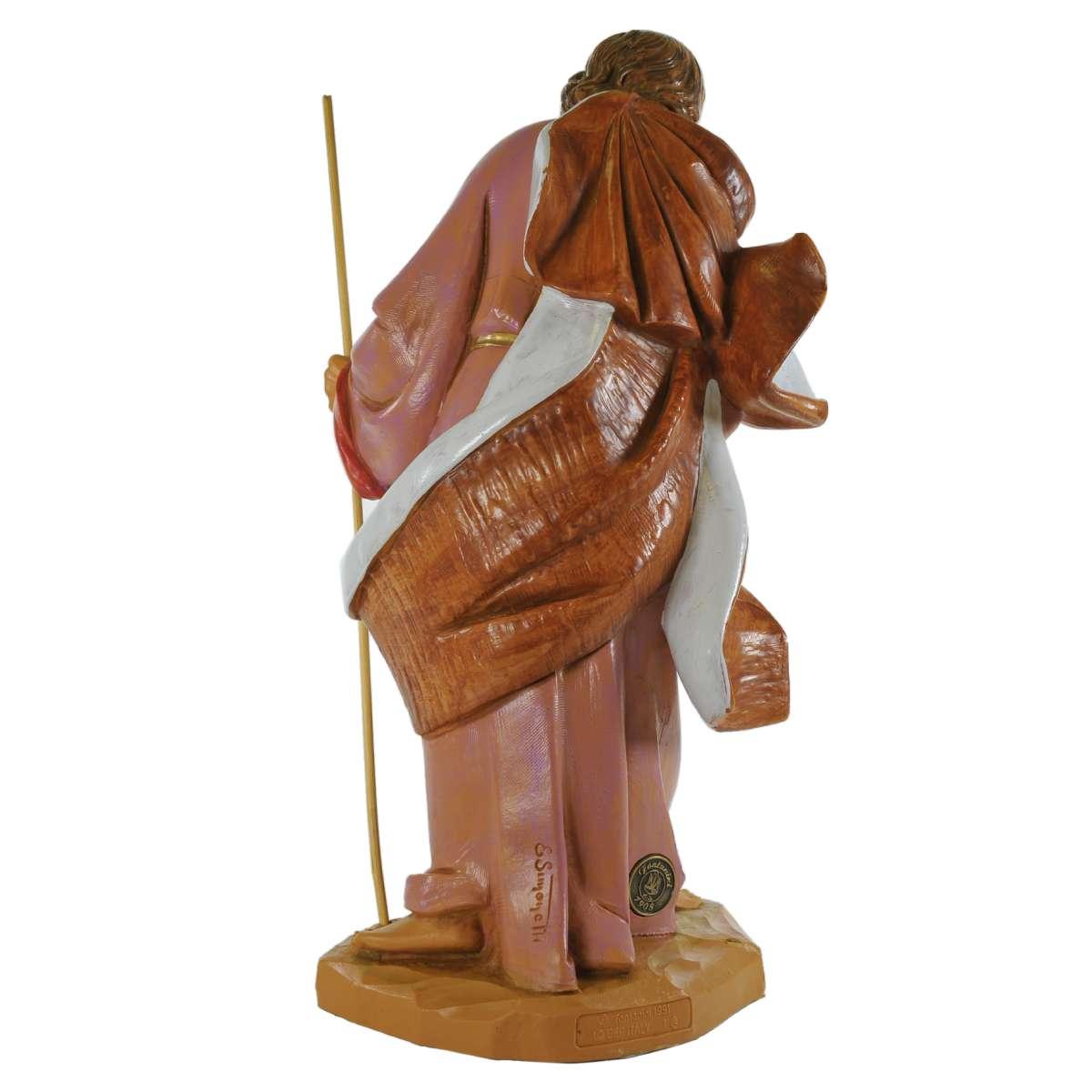 Statua presepe 30 cm san giuseppe con bastone