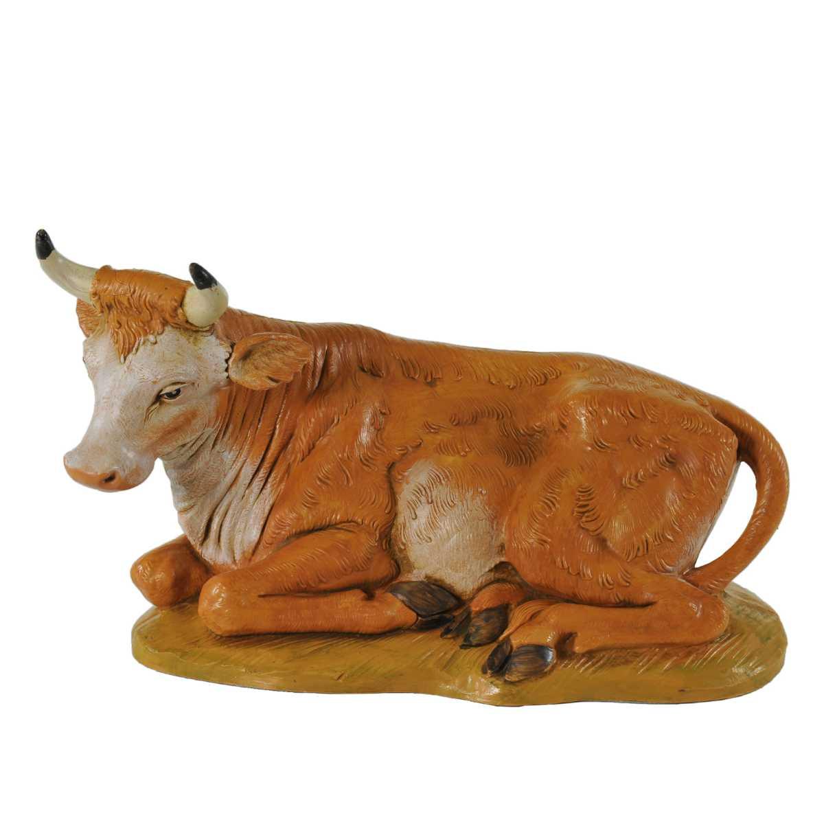 Statua presepe 30 cm bue sdraiato