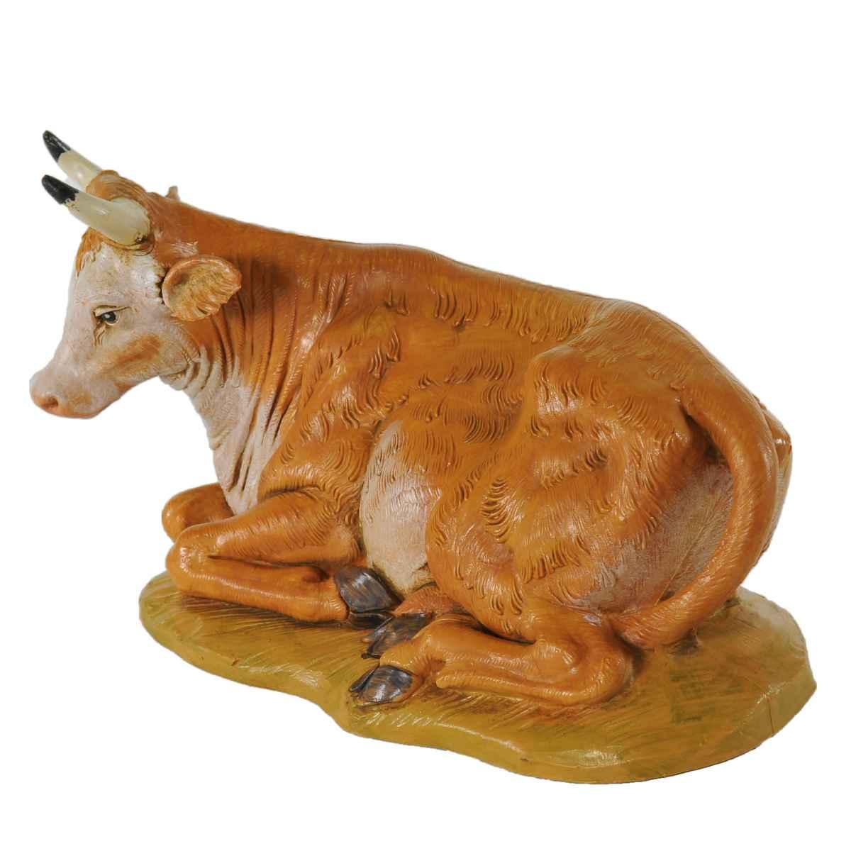 Statua presepe 30 cm bue sdraiato