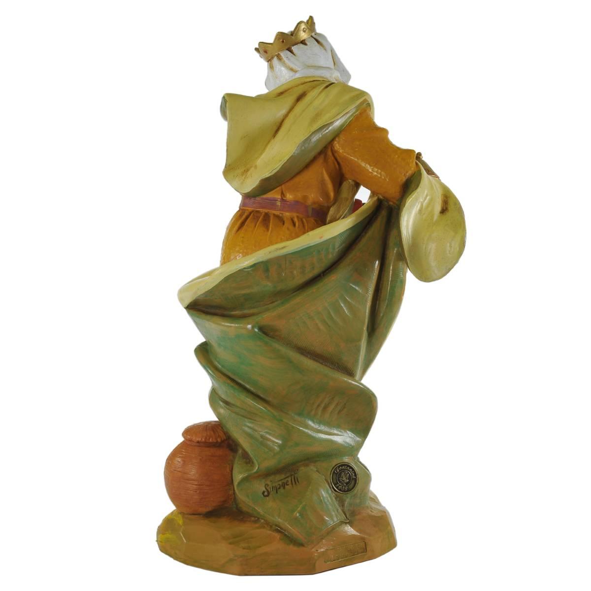 Statua presepe 30 cm re magio baldassarre