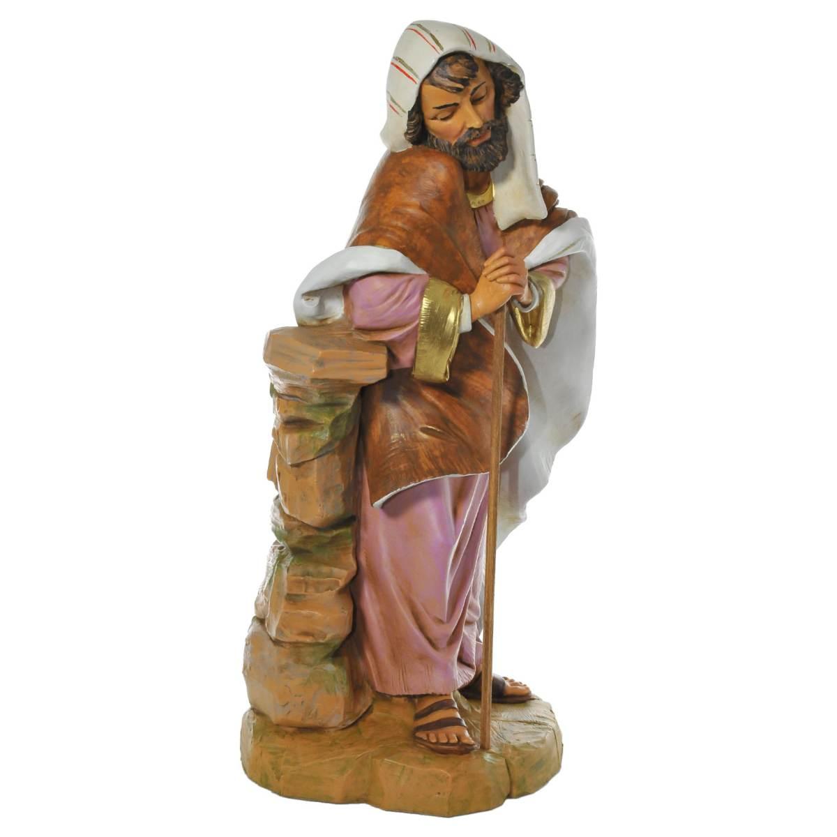 Statua presepe 45 cm san giuseppe con bastone