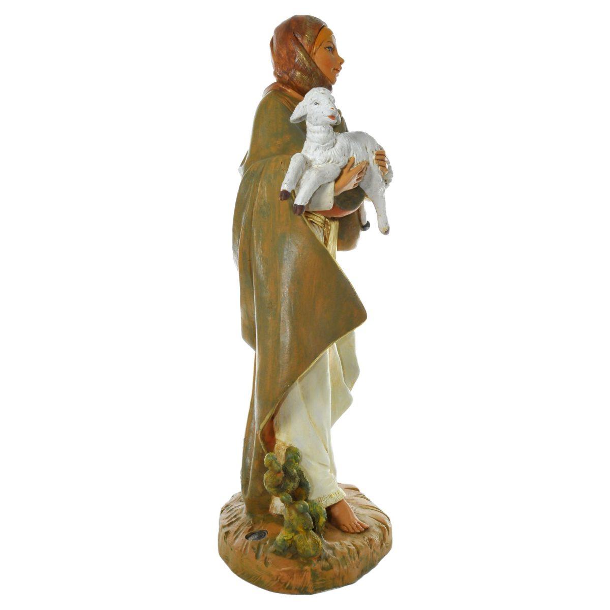 Statua cm.45 Pastorella con Agnello e Cactus | Fontanini
