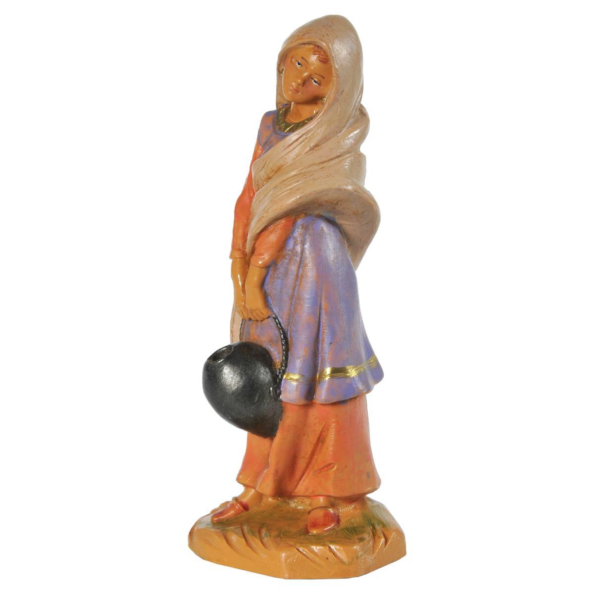 Statua presepe 12 cm naamah donna con velo e anfora