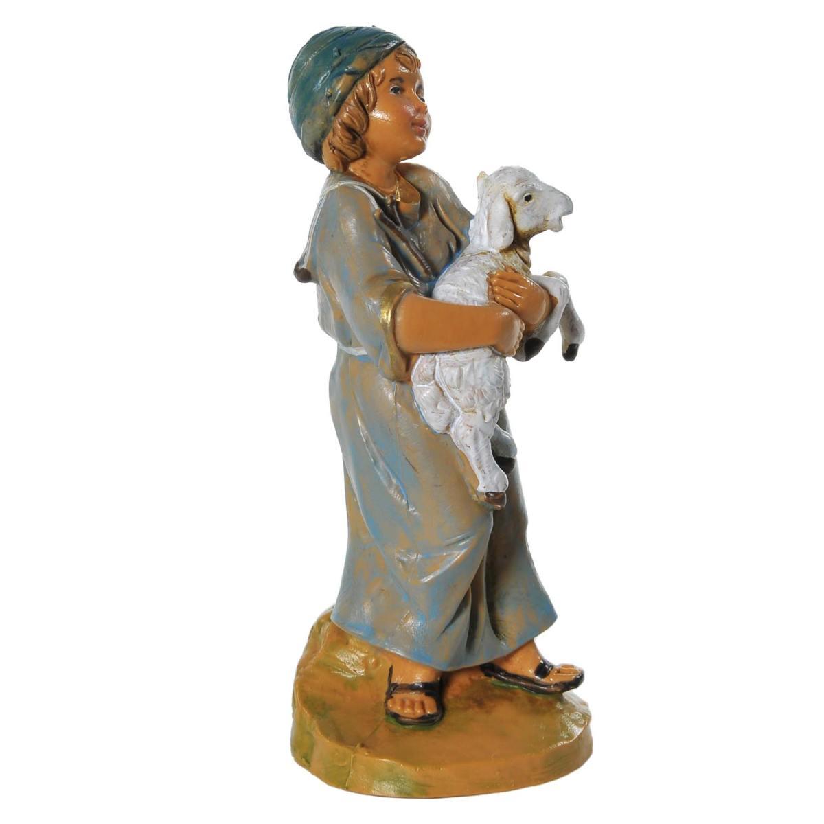 Statua cm.12 Pastore Ragazzo con Agnello | Fontanini