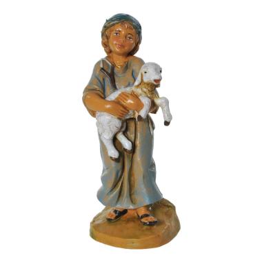 Statua cm.12 Pastore Ragazzo con Agnello | Fontanini