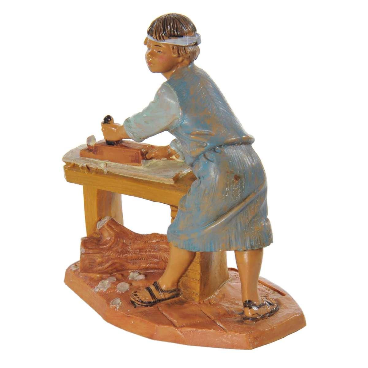 Statua presepe 12 cm apprendista falegname