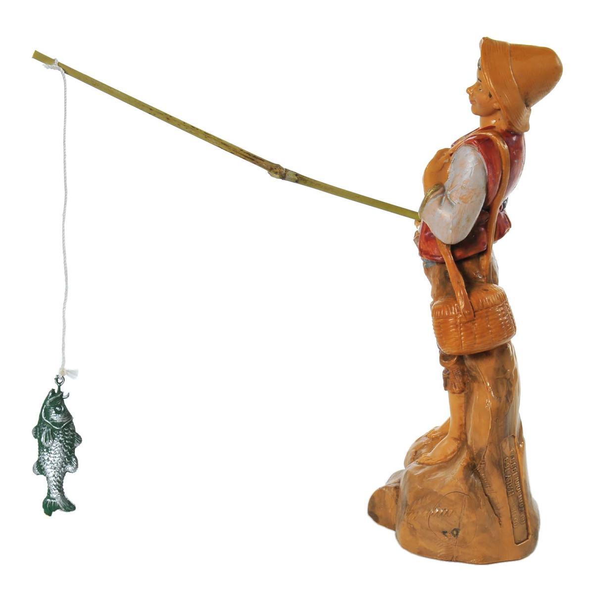 Statua presepe 12 cm pescatore con canna