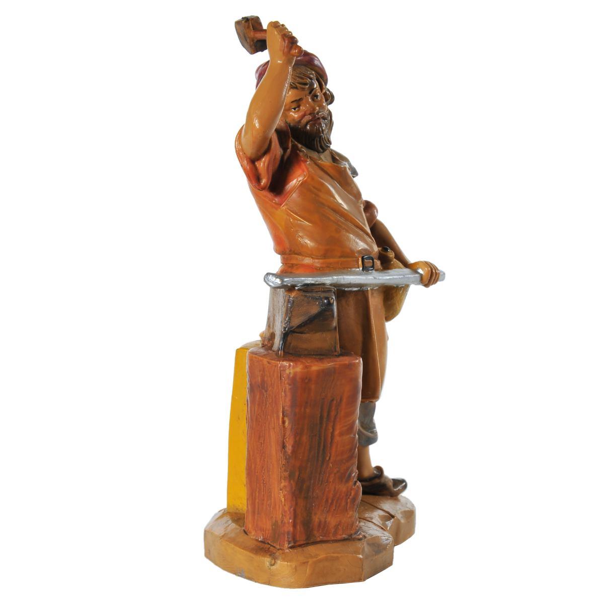 Statua cm.12 Fabbro con Banco e Attrezzi | Fontanini